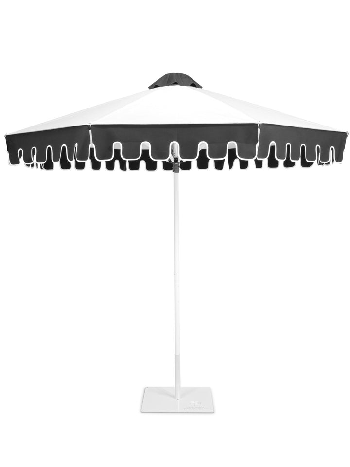 Keyhole Valance - White & Black - originalparasolcompany